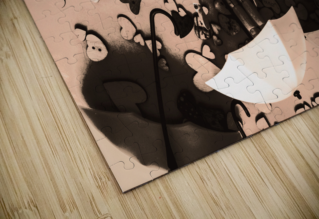 Umbrella boats on heart bay Jorgo Puzzle