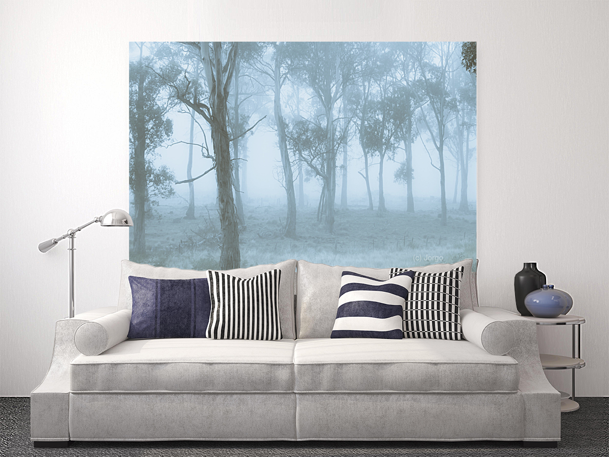 Wild blue woodland Art