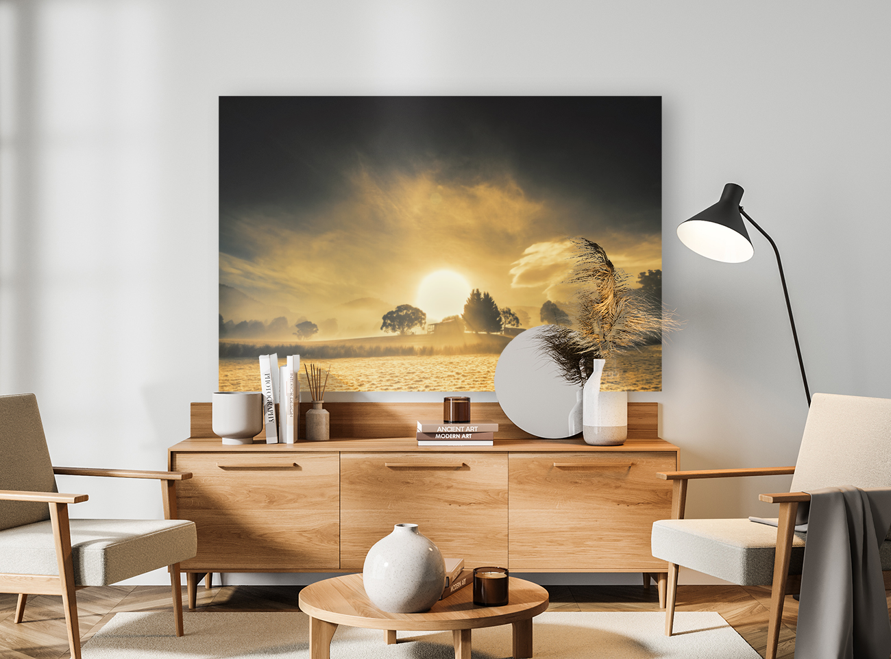 Farmyards and silhouettes Art