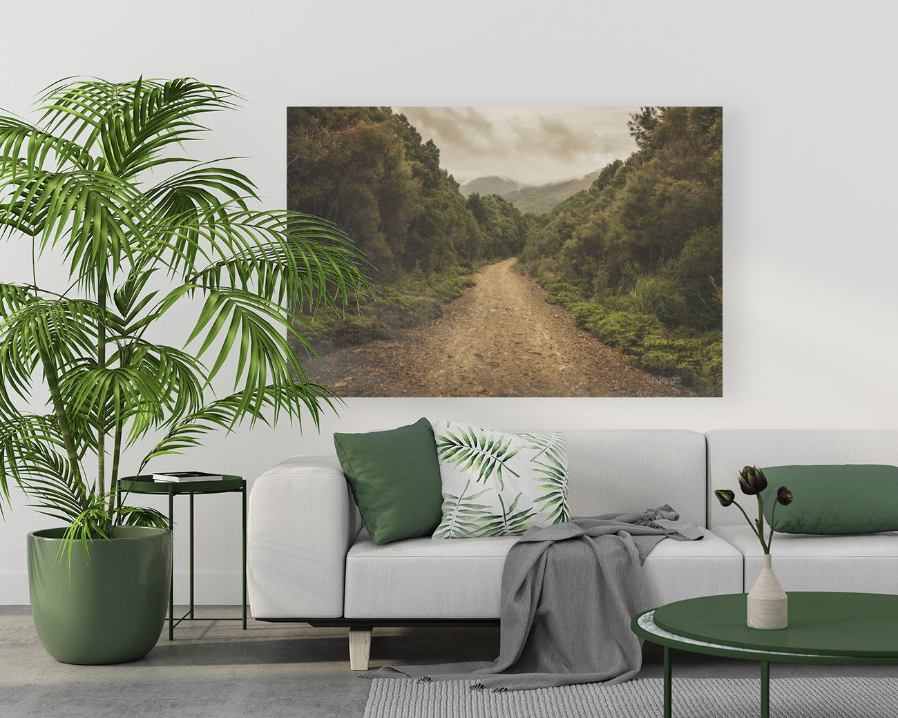 Classic old dirt road landscape in Australia Art