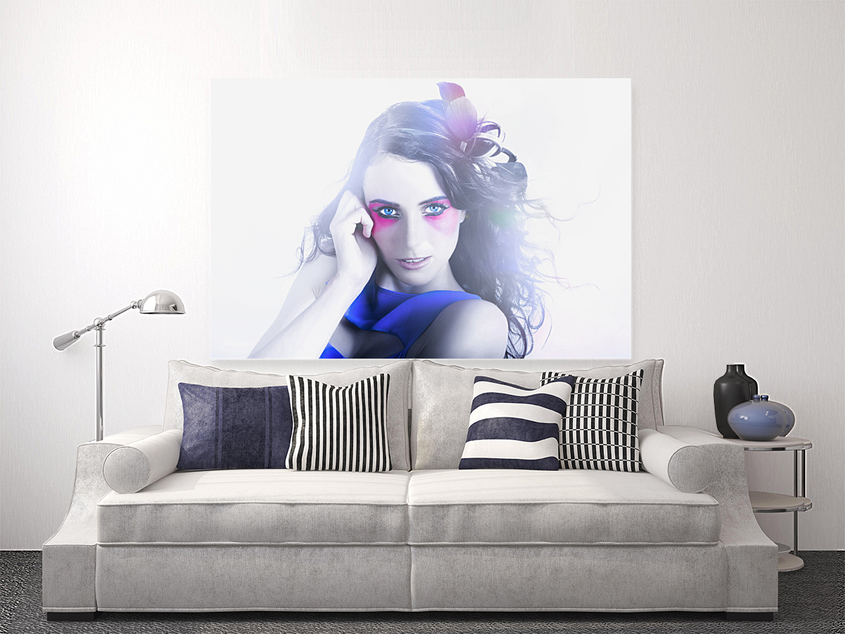 Vogue Style Woman With Beautiful Bright Makeup Art