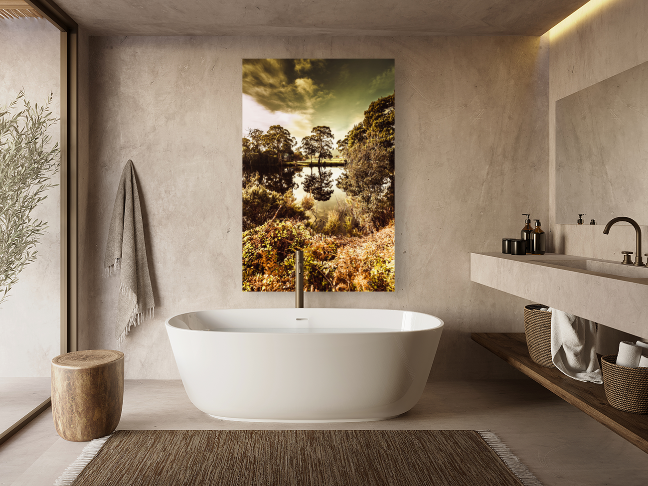 Huonville river reflections Art