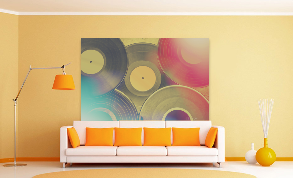 Vinyl recordings background Art