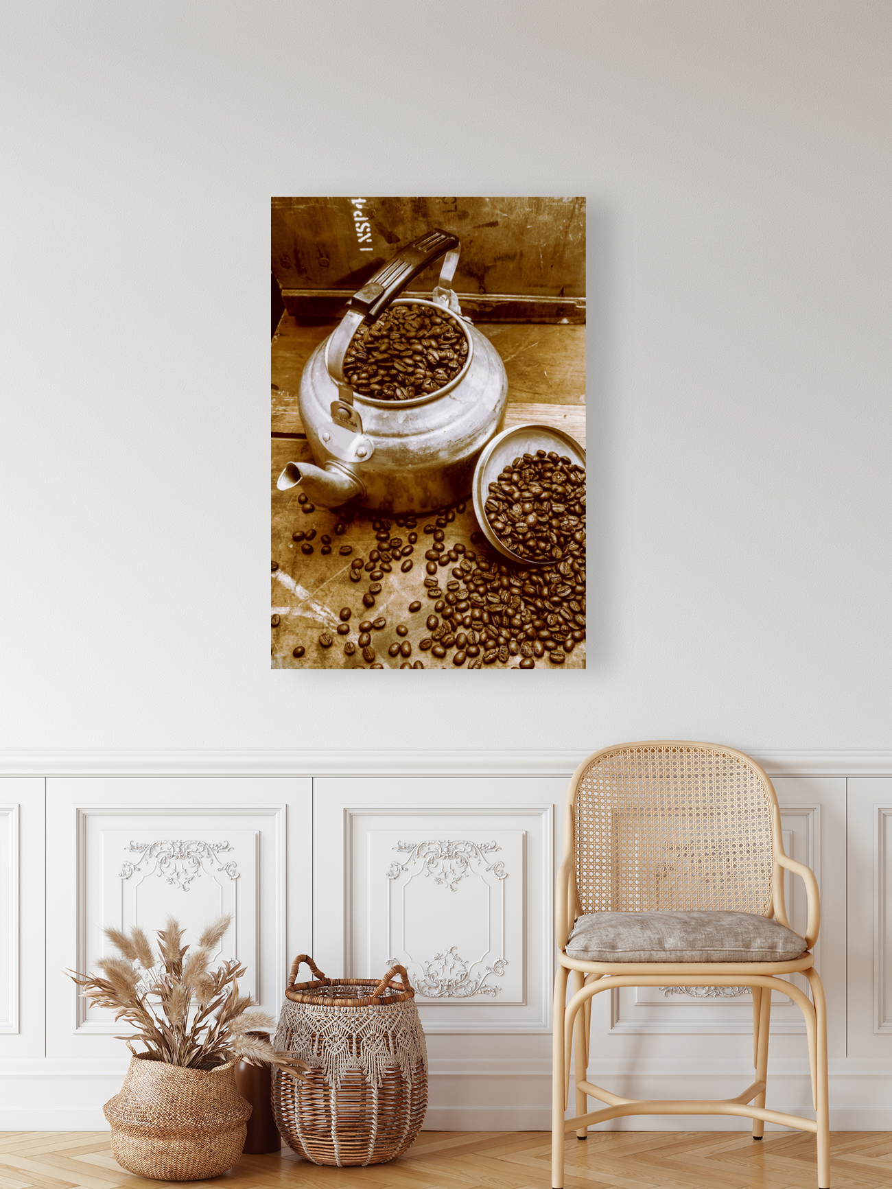 Vintage cafe scene Art